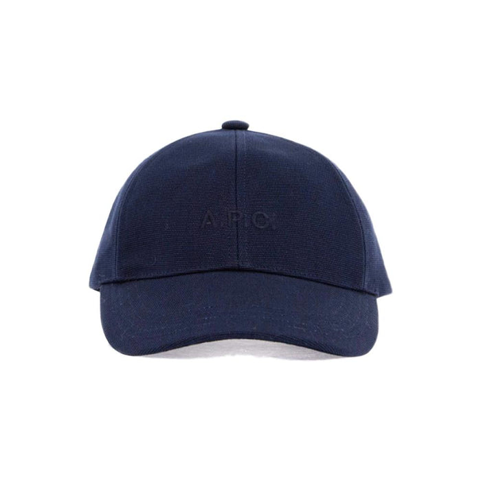 A.P.C. Dark Navy Cotton CHARLIE Embroidered Logo Baseball Cap