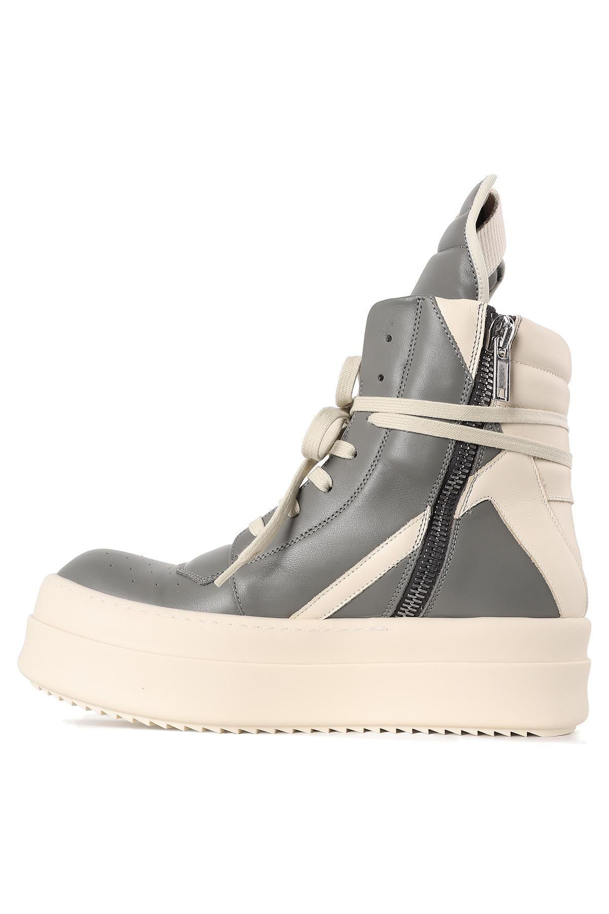 Rick Owens EUCA Leather Mega Bumper Geobasket High-Top Sneakers