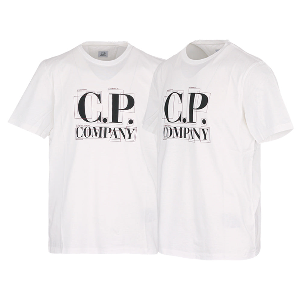CP Company Graphic Logo Short Sleeve T-Shirt White Men's