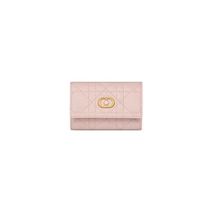 DIOR Jolie Glycine Leather Card Holder Coin Purse