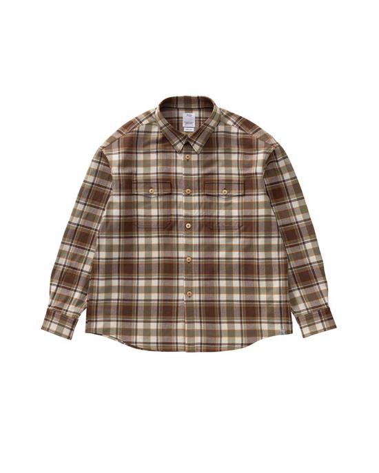 Visvim Long Sleeve Shirt for Men 0126105011015 BROWN DOM