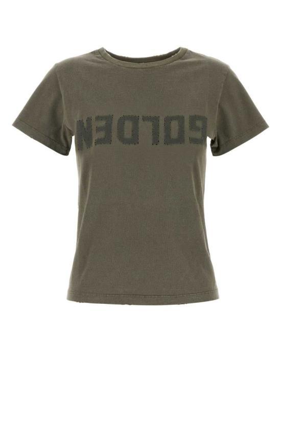 GOLDEN GOOSE Short Sleeve T-Shirt White Cotton Womens Top GWP01221 P00067135479