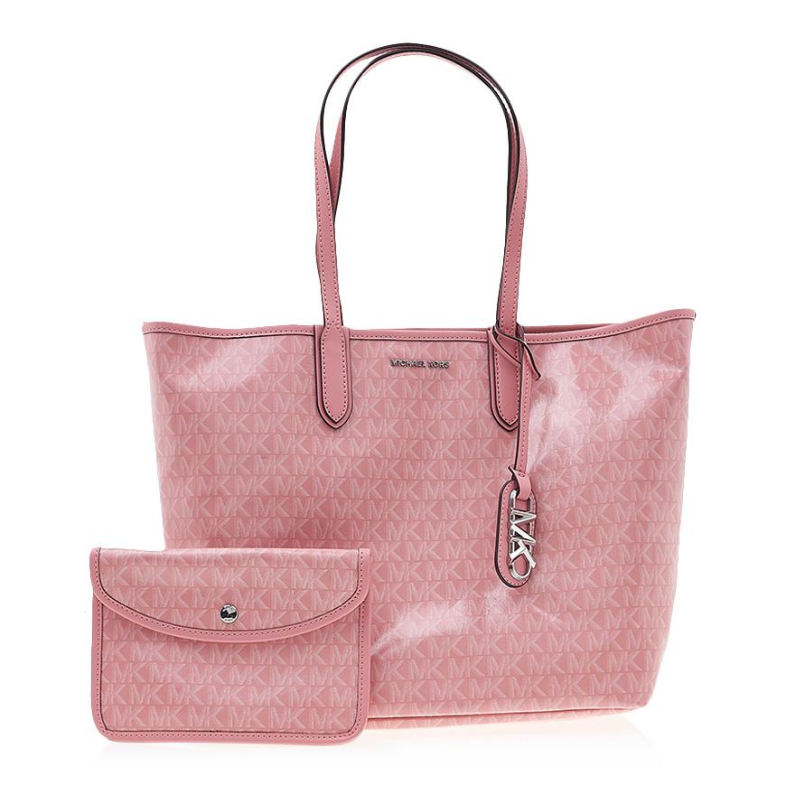 Michael Kors Eliza Large Tote Bag Pink Womens Leather Tote