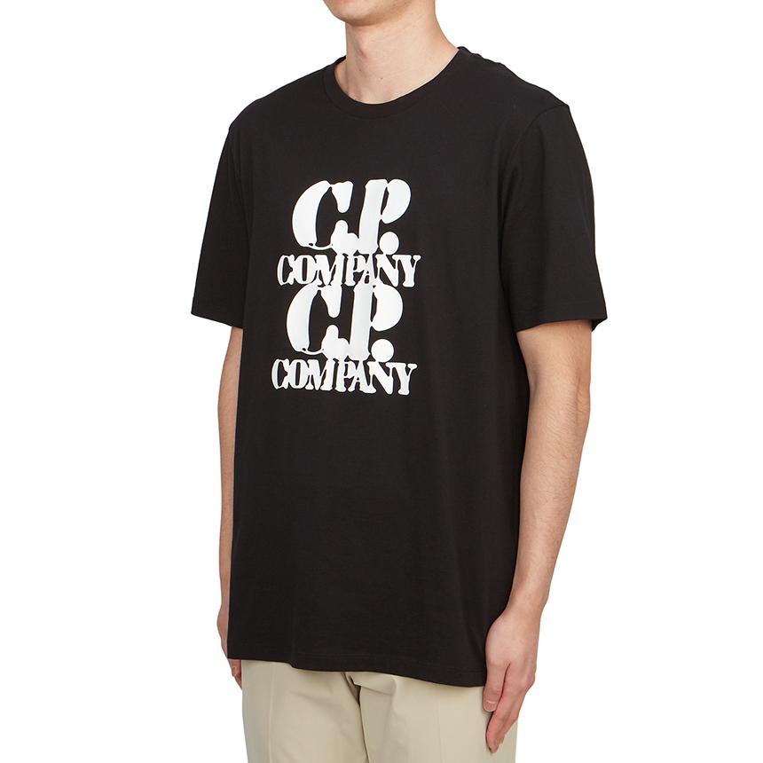 CP Company Men’s Short Sleeve T-Shirt Black Cotton