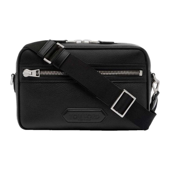 TOM FORD Traveler Medium Crossbody Bag Black Leather
