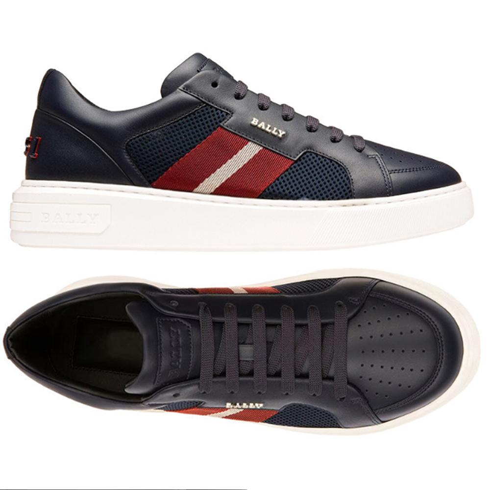 BALLY MELYS Stripe Low-Top Sneakers Black