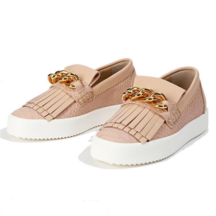 Giuseppe Zanotti Gold Chain Low-Top Sneakers RS7026 SHEL