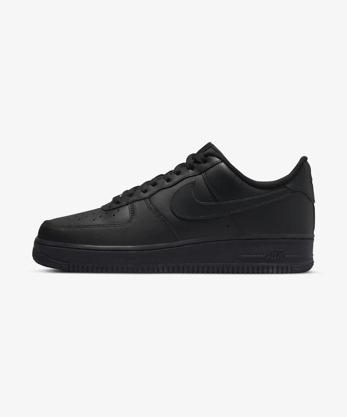 Nike Air Force 1 ’07 Low Triple Black Leather Sneakers CW2288 001