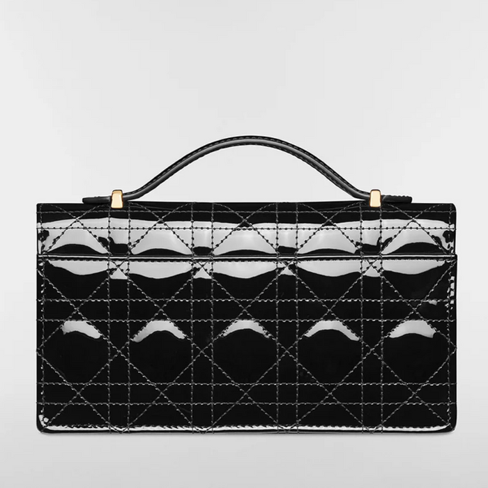 DIOR Patent Leather MyDior Mini Chain Clutch Bag