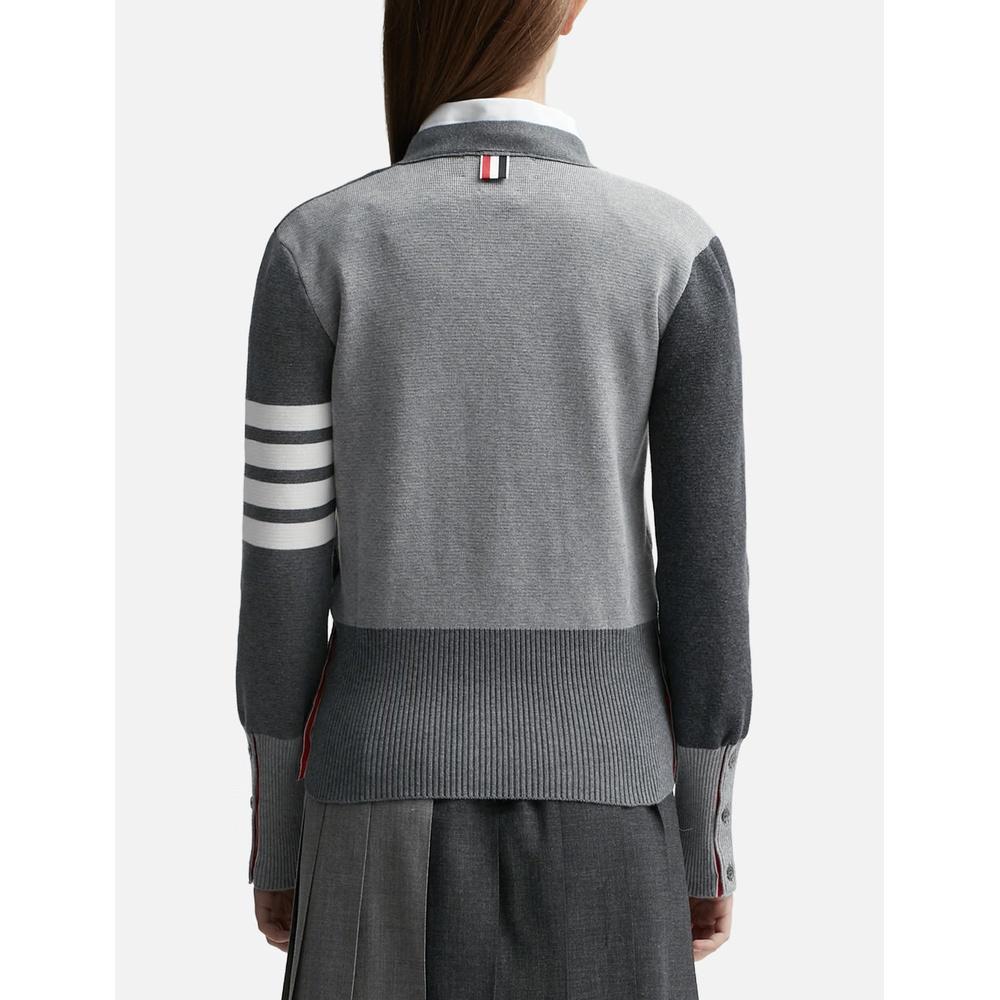 THOM BROWNE Fun Mix 4-Bar Cotton Women’s Cardigan