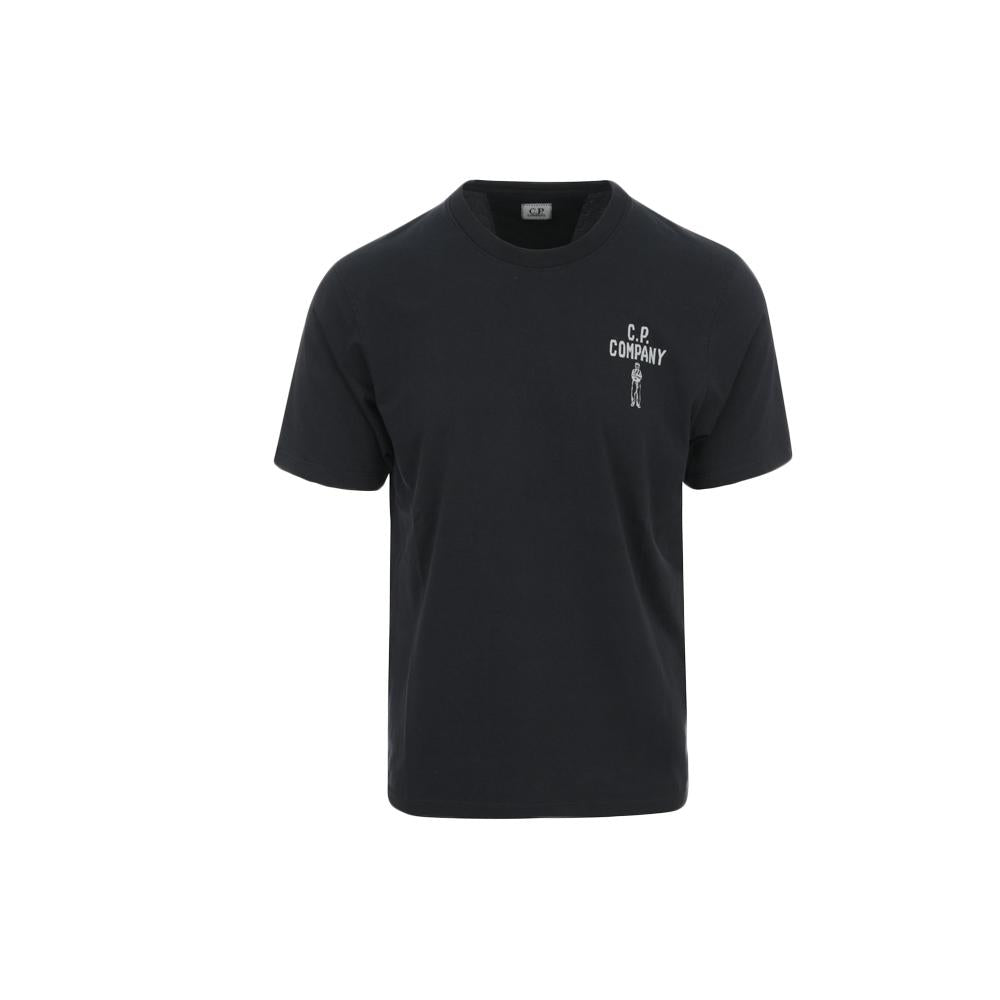 CP Company Dark Navy British Logo T-Shirt for Men