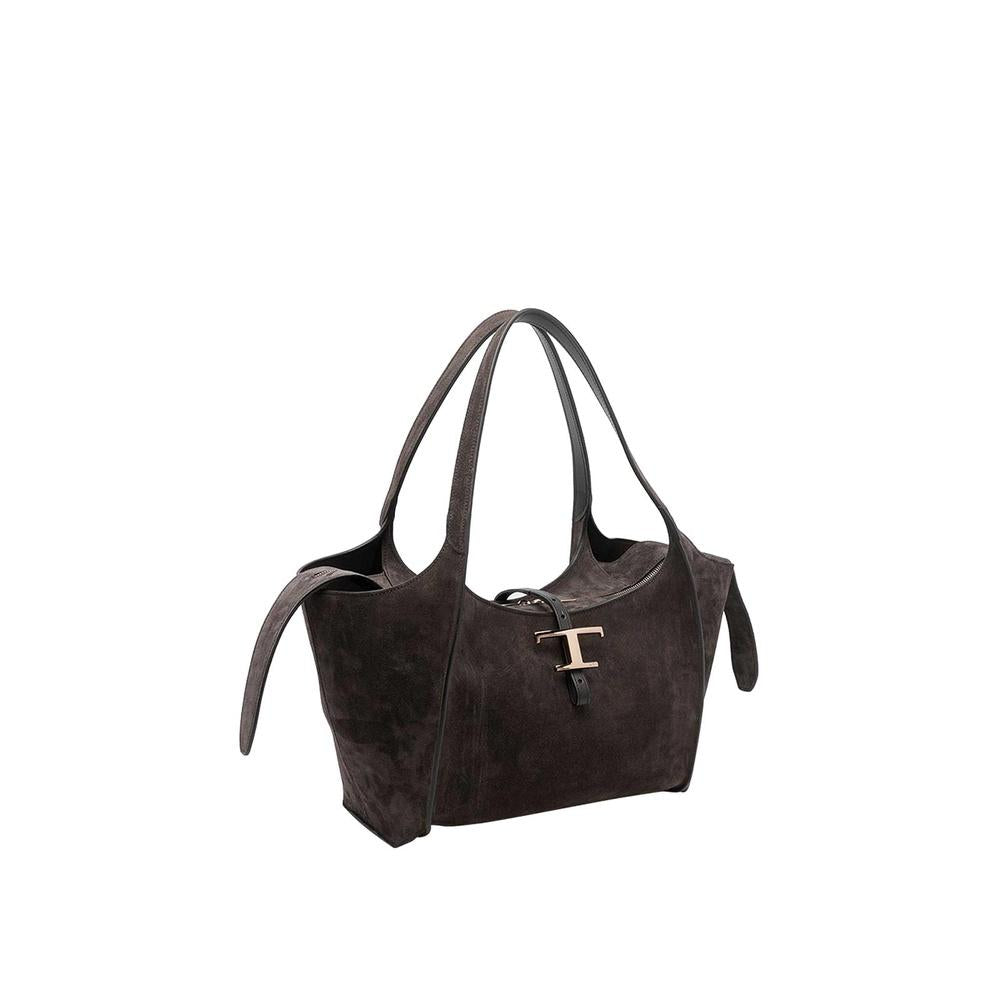 Tods T Timeless Small Tote Bag Beige Leather Handbag