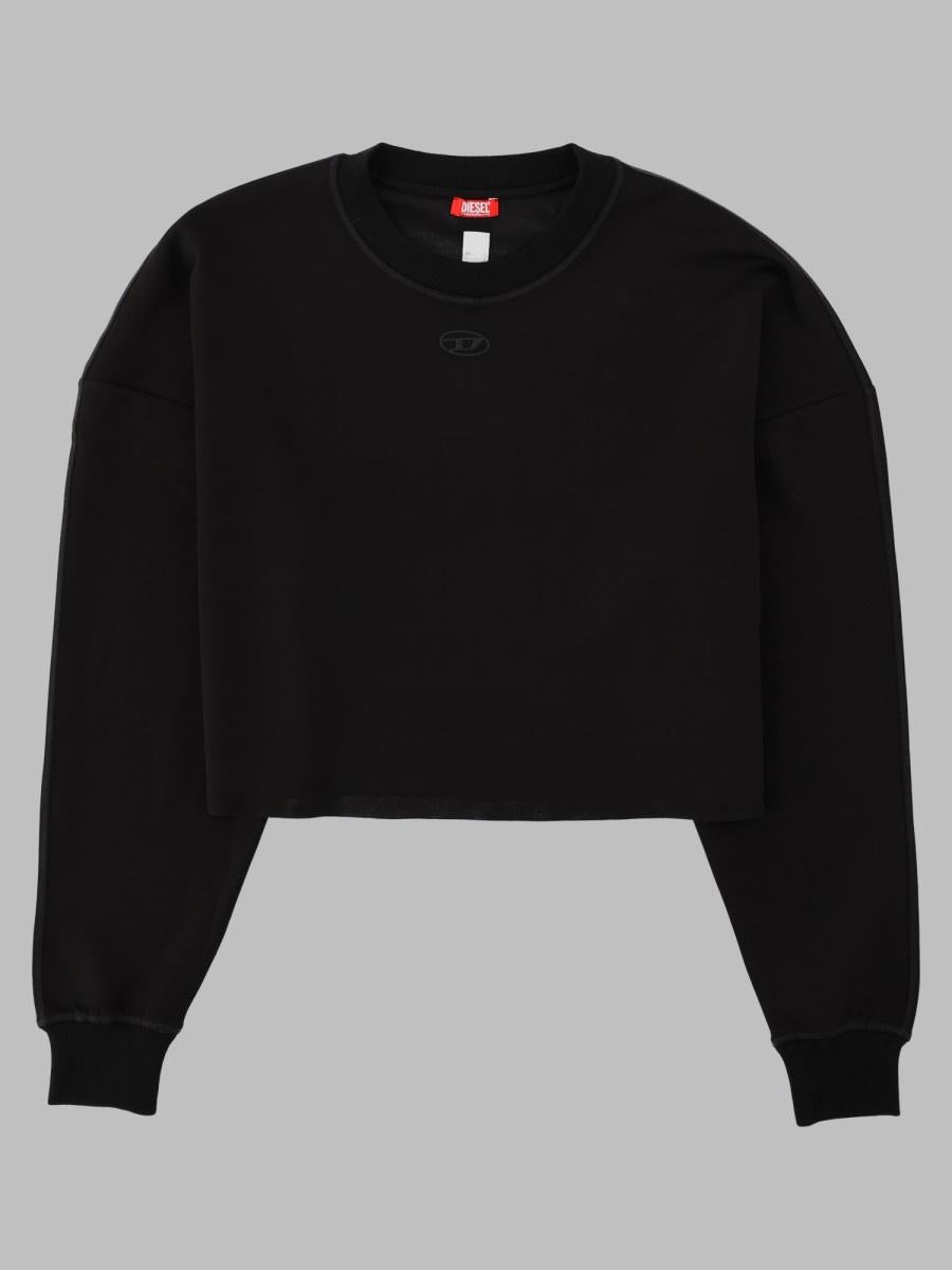 DIESEL Black Cotton Logo Sweatshirt for Women