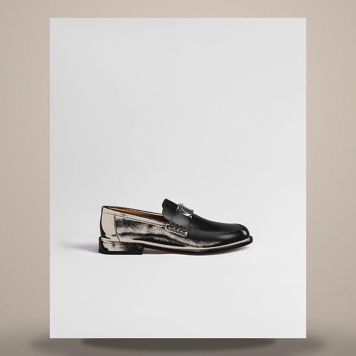 DIOR Black Smooth Calfskin Arch Loafers 3LO186ACBH900