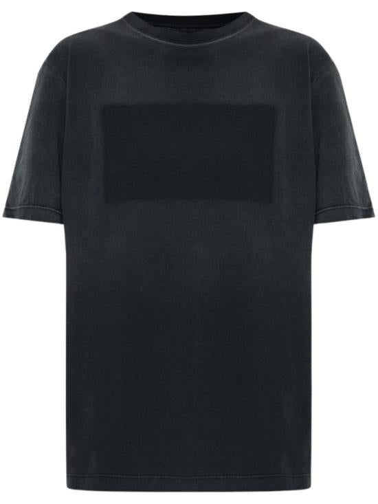 Maison Margiela Tonal Patch Cotton Jersey T-Shirt Black