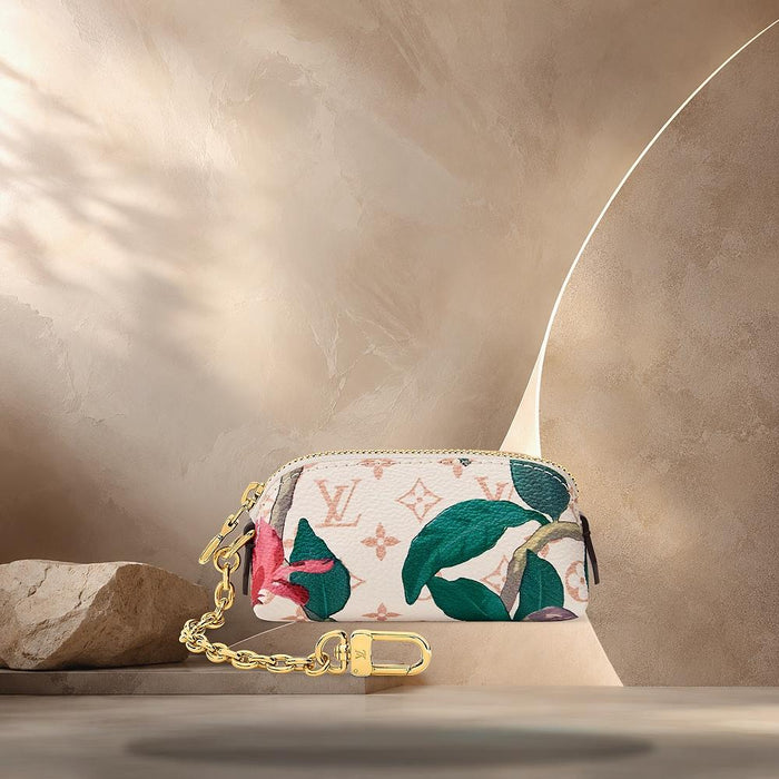 Louis Vuitton Monogram Dune Cosmetic Lipstick Pouch Key Ring M29398