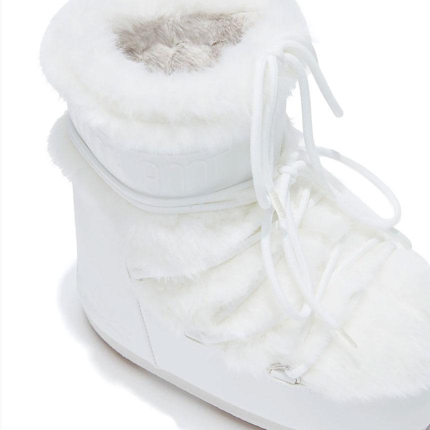 MOON BOOT White Faux Fur Shearling Icon Snow Padded Ankl 1409390 A002 80D1409390