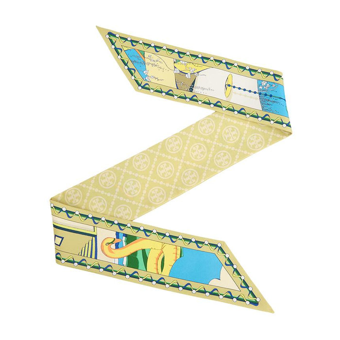 Tory Burch Silk Scarf Navy Scarf