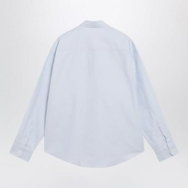 AMI Cotton Ami de Coeur Embroidered Boxy Long-Sleeve Shirt