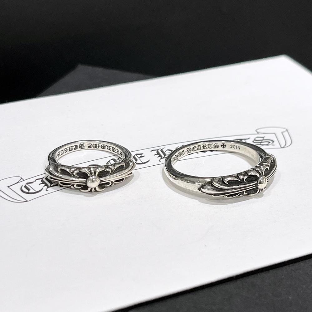 Chrome Hearts Baby Floral Cross Ring Men's Jewelry