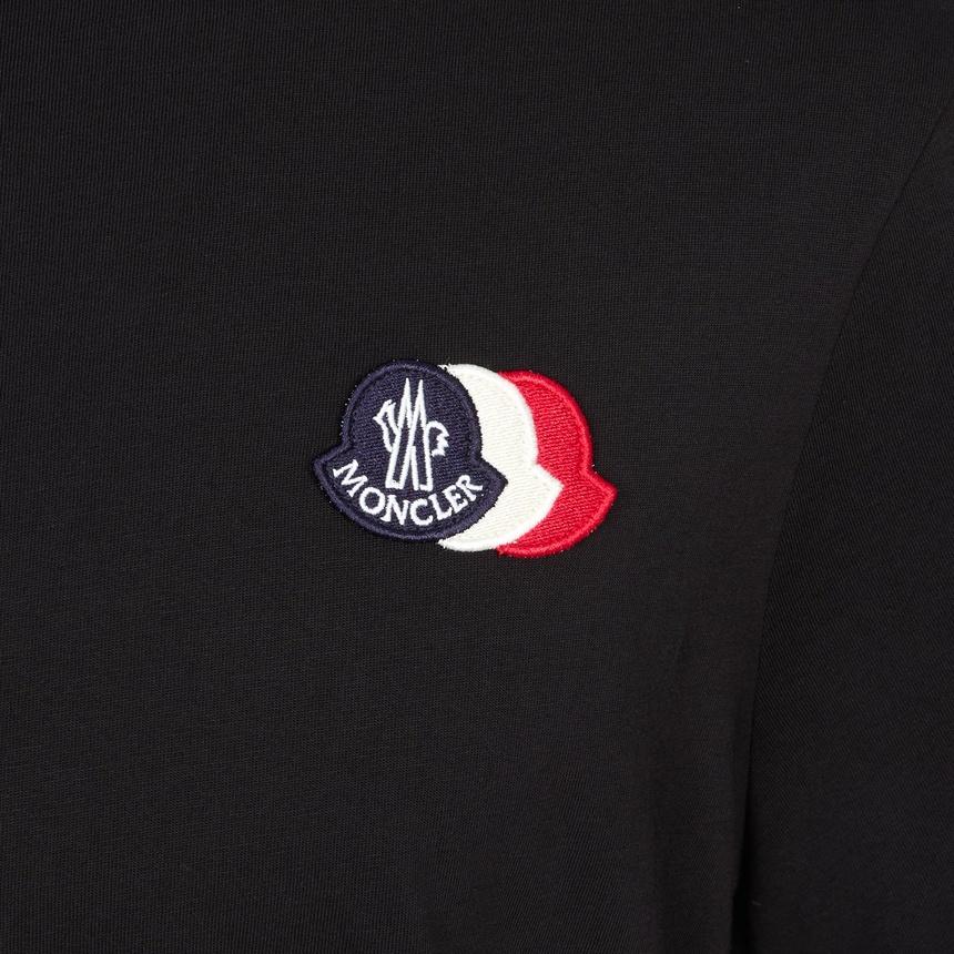 Moncler Men’s Short Sleeve T-Shirt Black Cotton