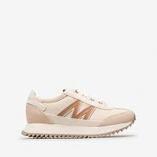 Moncler White Leather Low-Top Sneakers for Wom 4M00110 M7280 21I LIGHT BEIGE DOM
