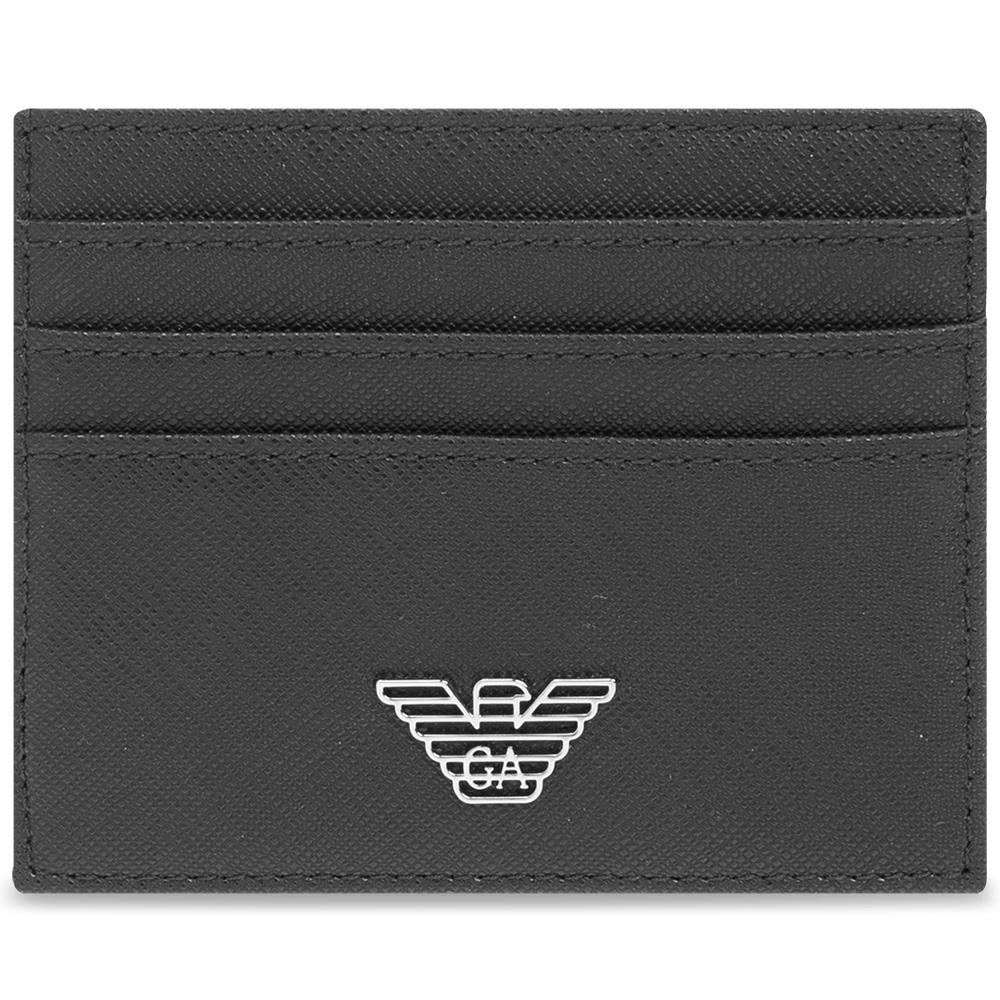 Emporio Armani Signature Leather Bifold Wallet Gift Set Navy