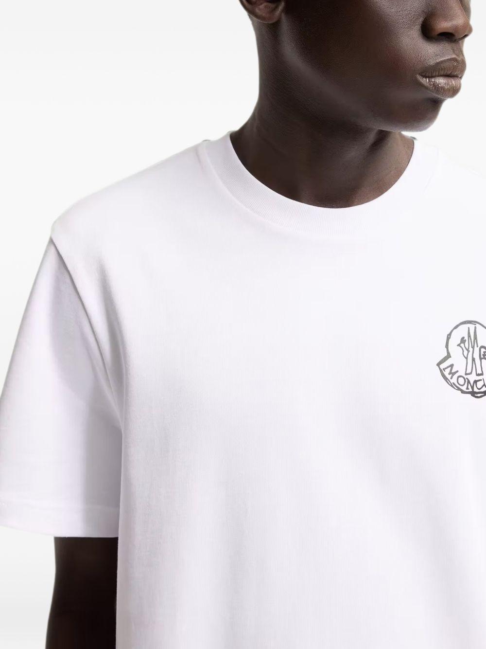 Moncler Short Sleeve T-Shirt White Cotton Men’s Top
