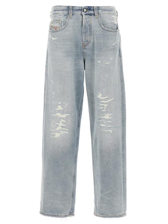 DIESEL 2001 D Macro Relaxed Fit Denim Jeans for Men A1159809M5301 LIGHT BLUE DOM