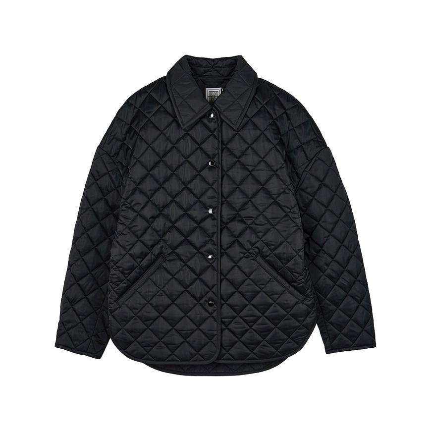 Toteme Collared Quilted Jacket Black Women’s 254 WRO0200 FB0351