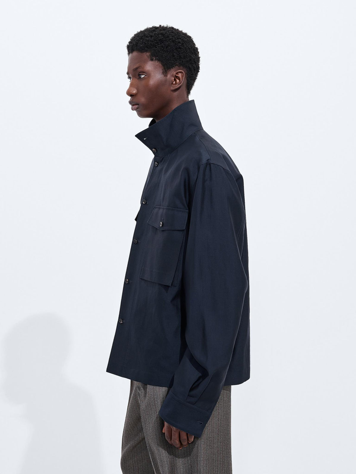 Bottega Veneta Cotton Long Sleeve Shirt Black Men’s