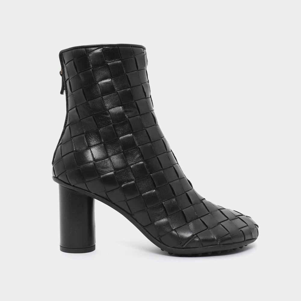 Bottega Veneta Intrecciato Atomic Ankle Boots Women’s Black Leather