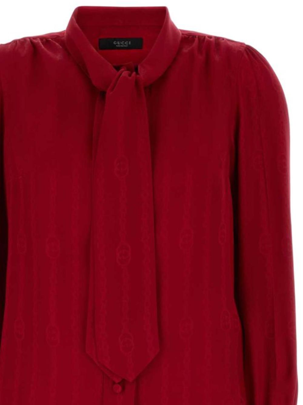 GUCCI Long Sleeve Button-Up Shirt FW26 Multicolor