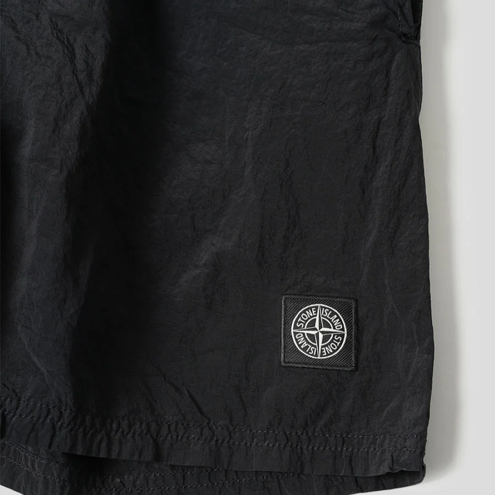 STONE ISLAND Nylon Metal Econyl Slim Fit Swim Shorts Black