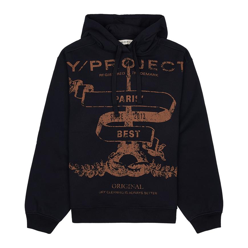Y PROJECT Men’s Graphic Print Hoodie SWEAT56S25 EVERGREEN BLACK