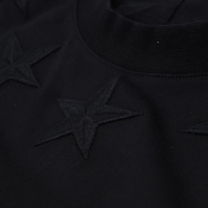 GIVENCHY Black Oversized Star Print Round Neck T-Shirt