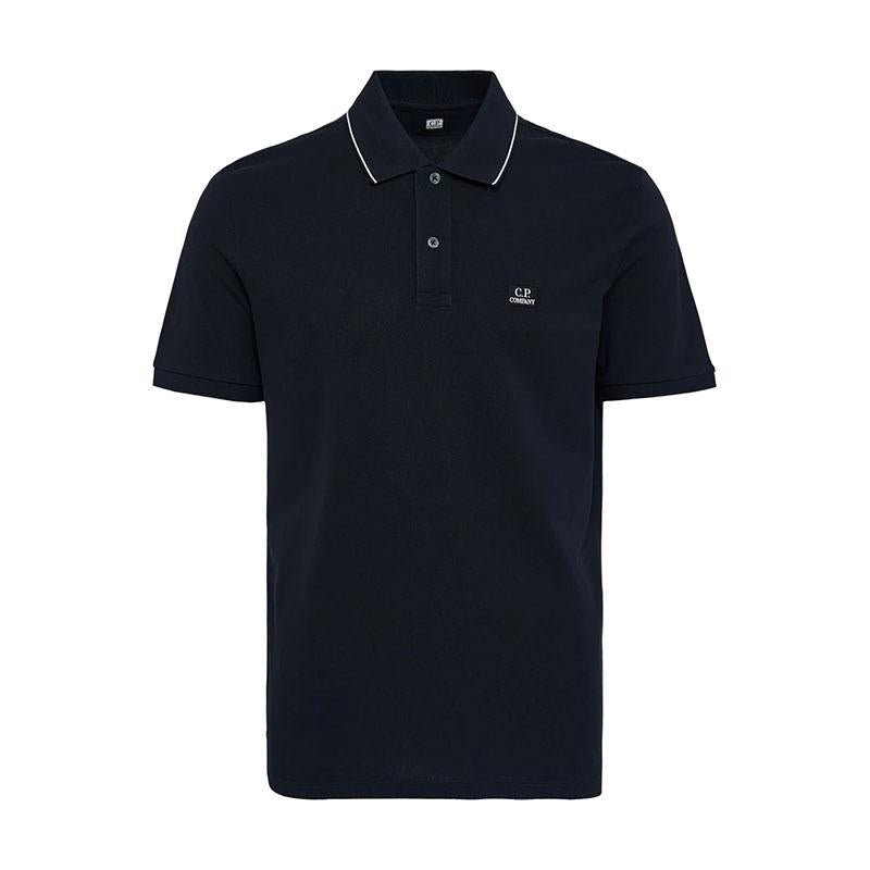 CP Company Logo Patch Total Eclipse Men’s Polo Shirt