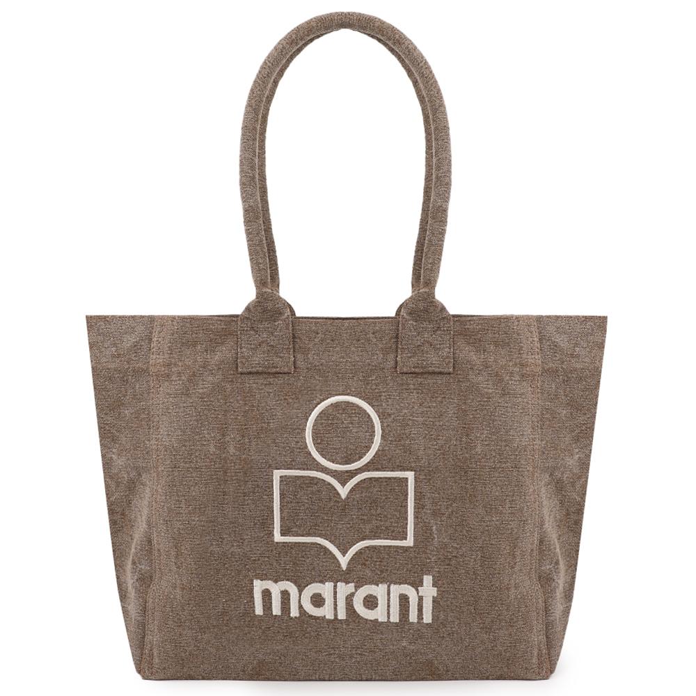 Isabel Marant Yenky Logo Tote Bag Navy Canvas