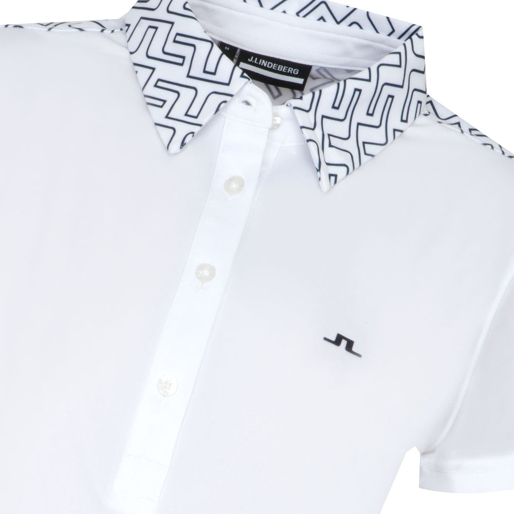 J LINDEBERG Back Logo Cara Polo T-Shirt White Women’s