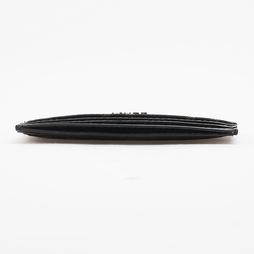 FENDI Men’s FF Jacquard Card Holder Wallet Black