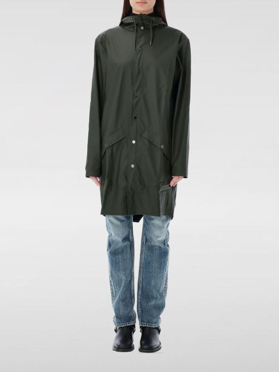 RAINS Lightweight Waterproof Rain Coat for Men 1202003 GREEN DOM