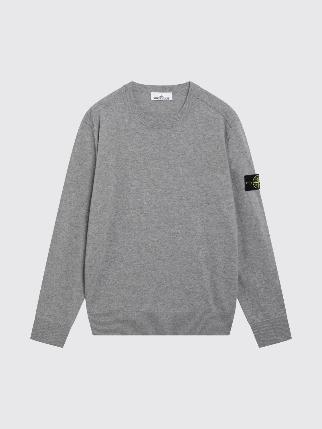 STONE ISLAND Wool Blend Crewneck Knit Sweater Navy Men
