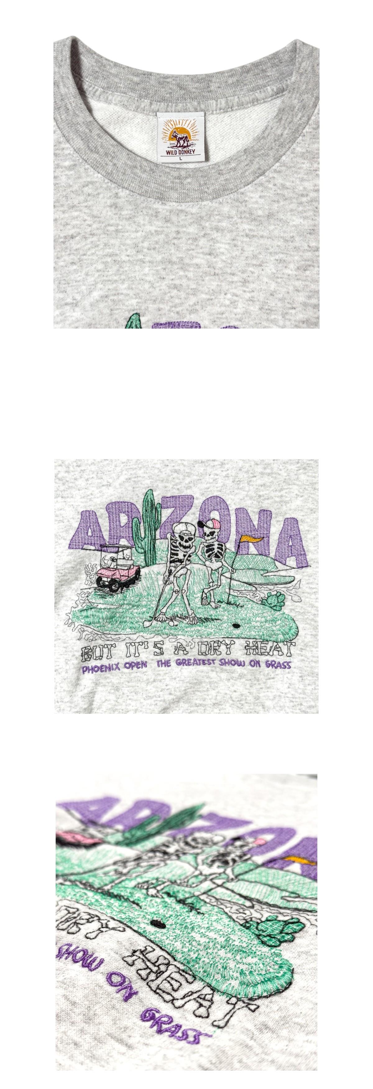 Wild Donkey Arizona Crewneck Sweatshirt Heather Grey Unisex