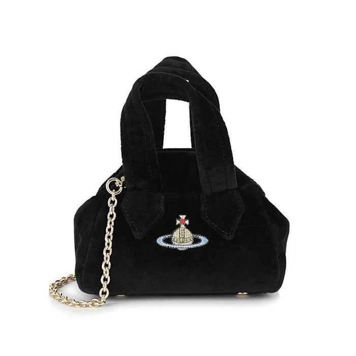 Vivienne Westwood Archive Mini Tote Bag Black Leather