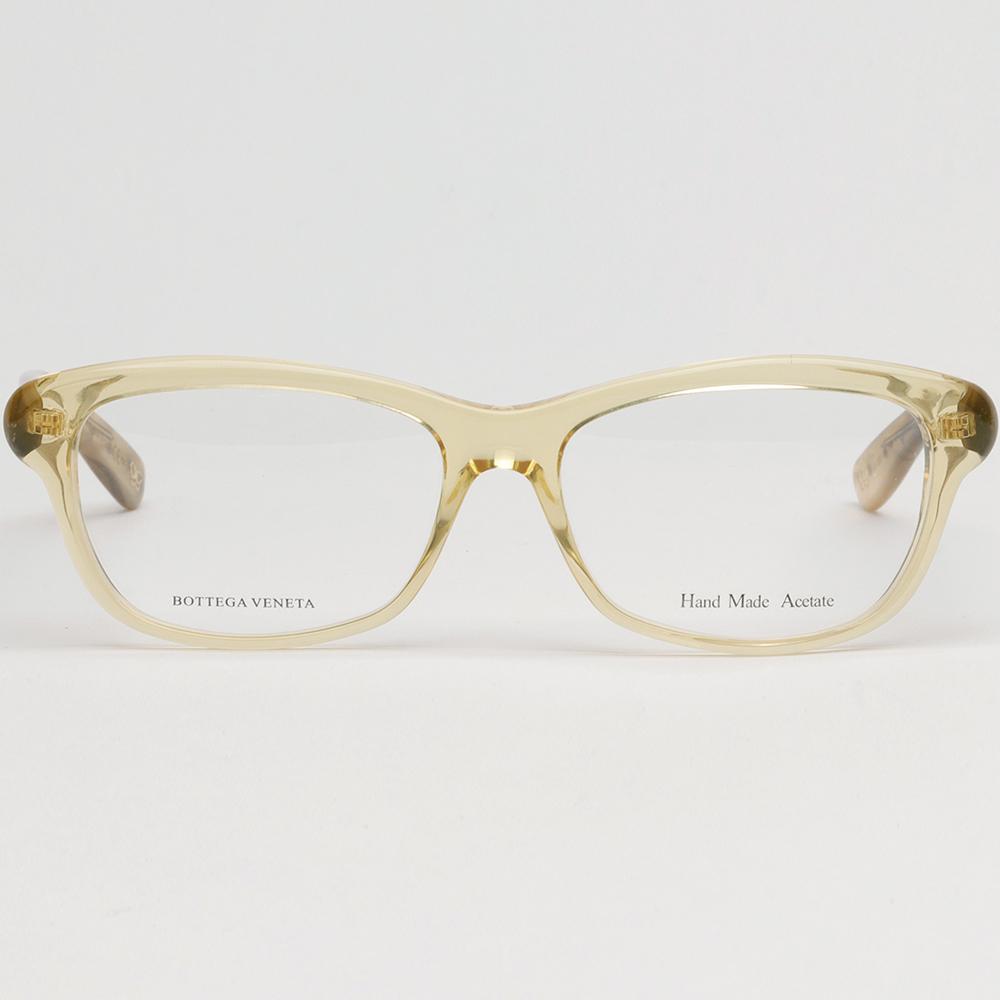Bottega Veneta Translucent Acetate Square Eyeglass Frames Unisex