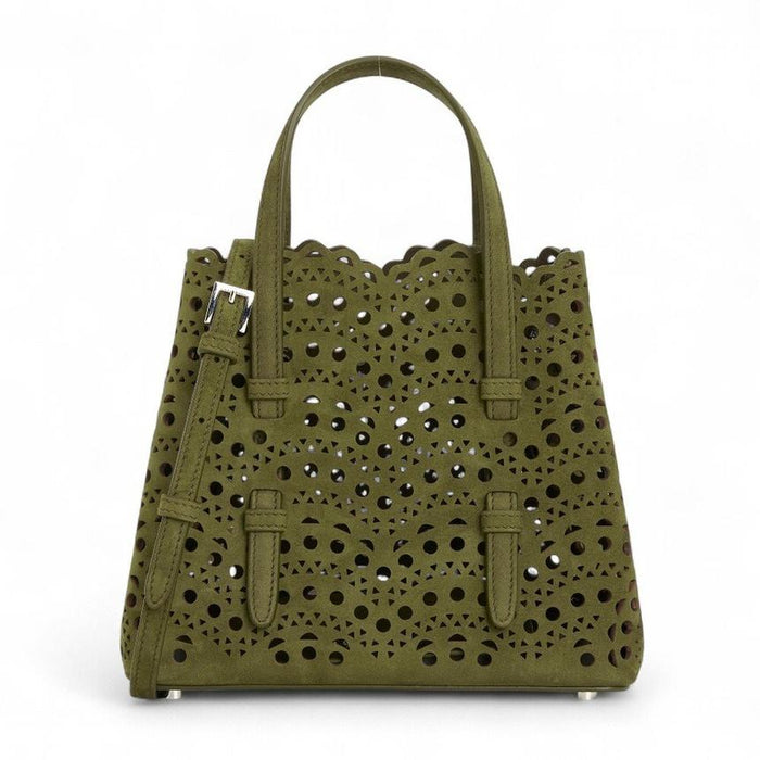 ALAIA Mina 20 Women’s Leather Tote Bag Beige