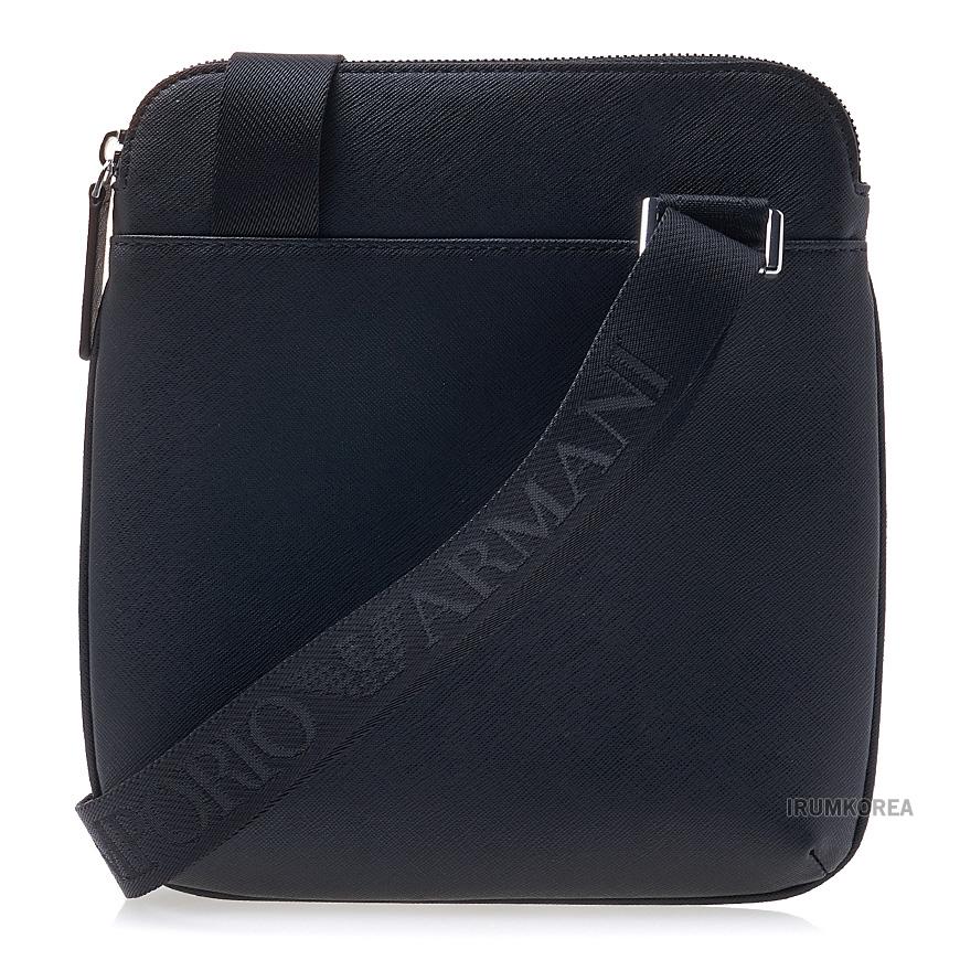 Emporio Armani Men's Logo Crossbody Bag Navy Synthetic