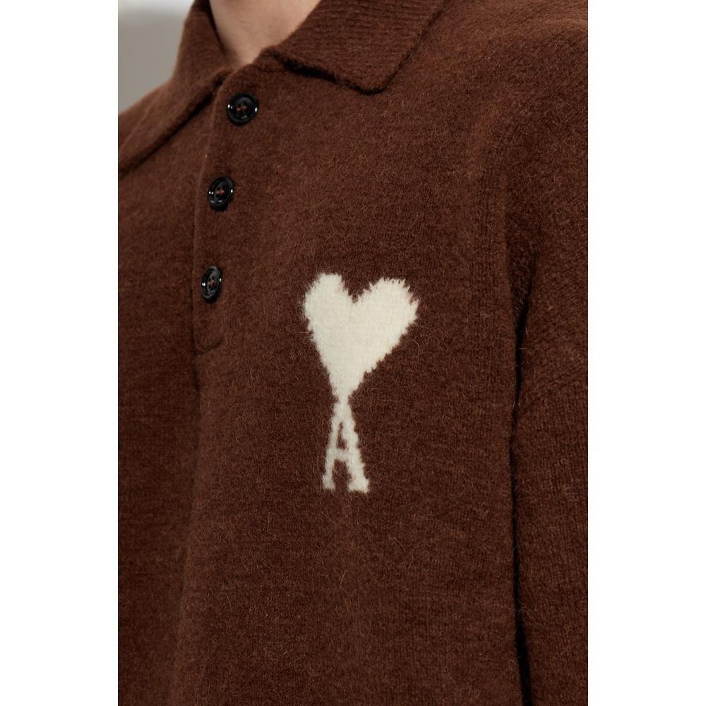 AMI Alpaca Wool Polo Sweater Unisex Crewneck