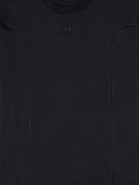 DIESEL T-Norm Int Short Sleeve T-Shirt for Men A19524 0AIJU 9XX BLACK DOM