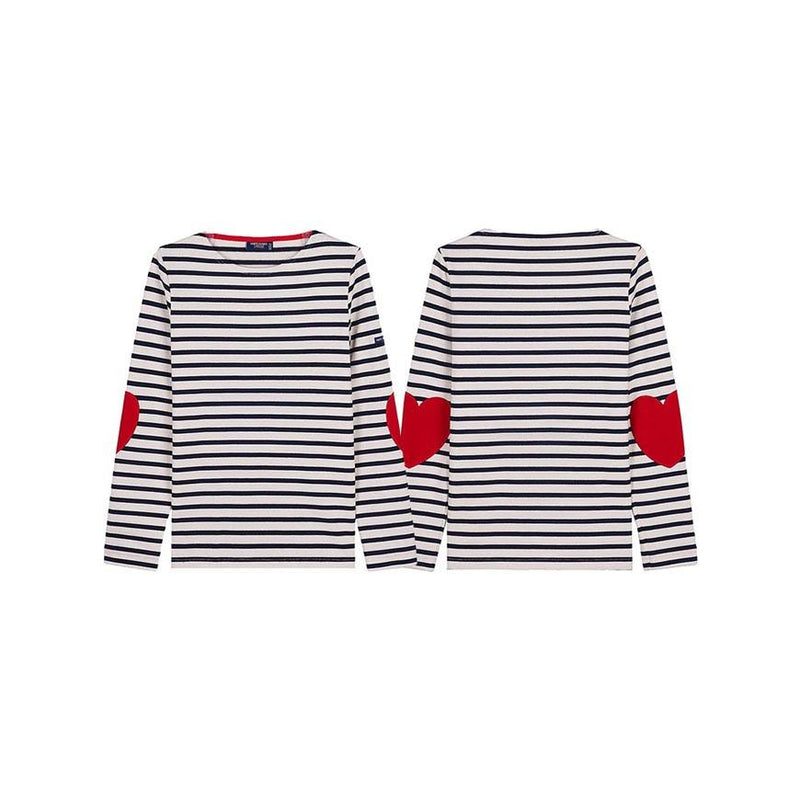 Saint James Ecru/Navy Striped VAUJANY Women’s T-Shirt